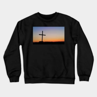 Sunrise Cross on Beach Crewneck Sweatshirt